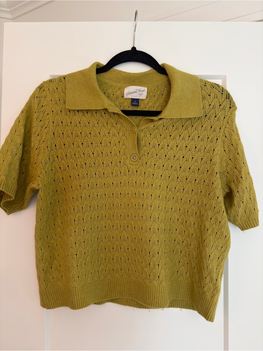 Universal Thread Olive Green Short-Sleeve Knit Polo